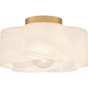 Quoizel Semi-Flush Mount 1-Light Semi-Flush Mount in Brushed Weathered Brass