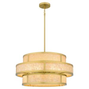 Stoneland 6-Light Pendant in Brushed Gold