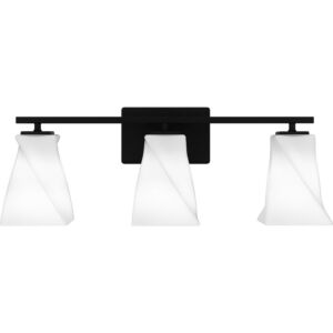 Stetson 3-Light Bathroom Vanity Light in Matte Black