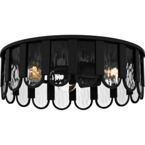 Vera 3-Light Flush Mount in Matte Black