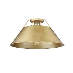 Orwell BCB 3-Light Flush Mount in Brushed Champagne Bronze