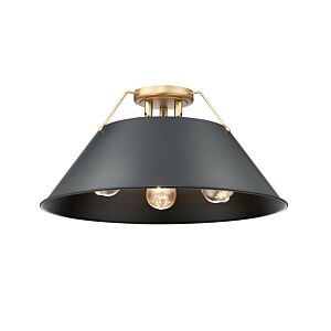 Orwell BCB 3-Light Flush Mount in Brushed Champagne Bronze