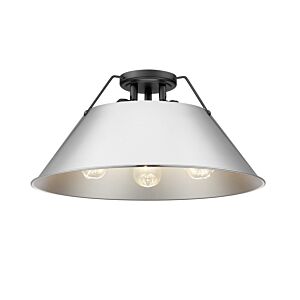 Orwell BLK 3-Light Flush Mount in Matte Black