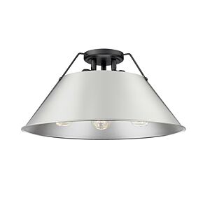 Orwell BLK 3-Light Flush Mount in Matte Black