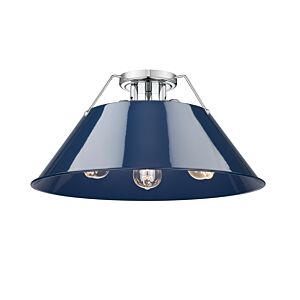 Orwell CH 3-Light Flush Mount in Chrome