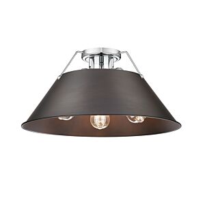 Orwell CH 3-Light Flush Mount in Chrome