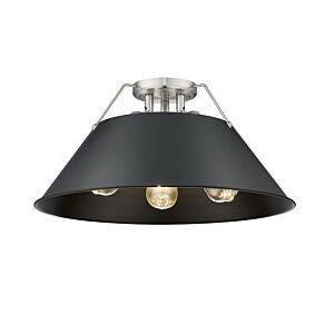 Orwell PW 3-Light Flush Mount in Pewter