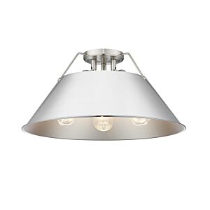 Orwell PW 3-Light Flush Mount in Pewter