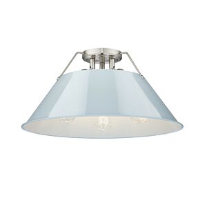 Orwell PW 3-Light Flush Mount in Pewter