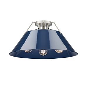 Orwell PW 3-Light Flush Mount in Pewter