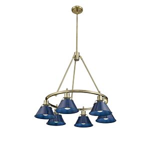 Orwell AB 6-Light Chandelier in Aged Brass