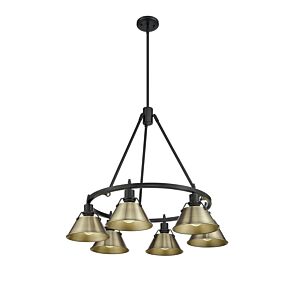 Orwell BLK 6-Light Chandelier in Matte Black