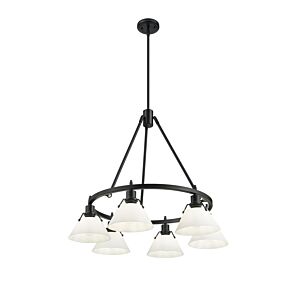 Orwell BLK 6-Light Chandelier in Matte Black