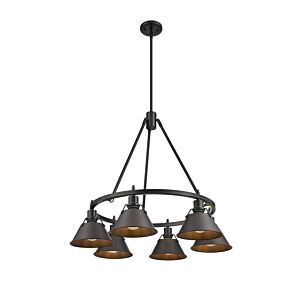 Orwell BLK 6-Light Chandelier in Matte Black