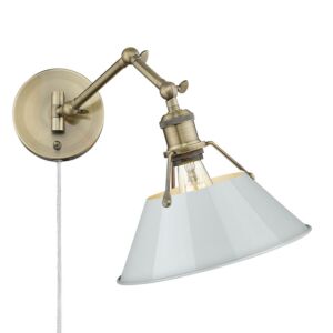 Orwell AB 1-Light Wall Sconce in Aged Brass