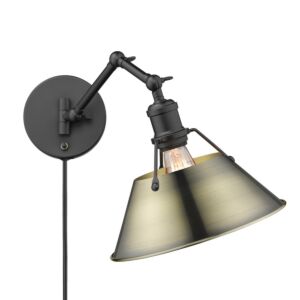 Orwell BLK 1-Light Wall Sconce in Matte Black