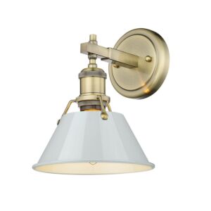 Orwell AB 1-Light Bathroom Vanity Light in Aged Brass