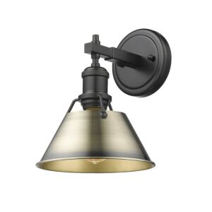 Orwell BLK 1-Light Bathroom Vanity Light in Matte Black