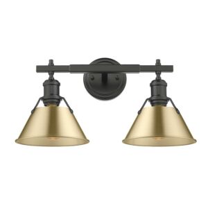 Orwell BLK 2-Light Bathroom Vanity Light in Matte Black