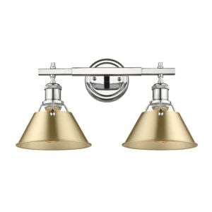 Orwell CH 2-Light Bathroom Vanity Light in Chrome