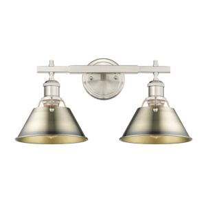 Orwell PW 2-Light Bathroom Vanity Light in Pewter