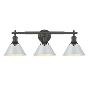 Orwell BLK 3-Light Bathroom Vanity Light in Matte Black