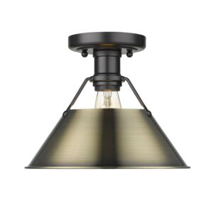 Orwell BLK 1-Light Flush Mount in Matte Black