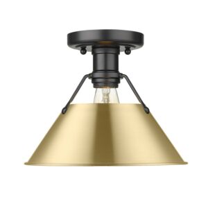 Orwell BLK 1-Light Flush Mount in Matte Black