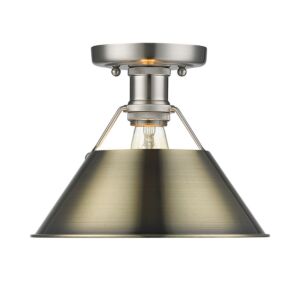 Orwell PW 1-Light Flush Mount in Pewter