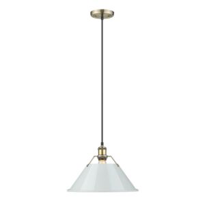 Orwell AB 1-Light Pendant in Aged Brass