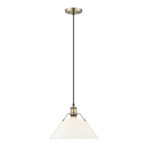 Orwell AB 1-Light Pendant in Aged Brass