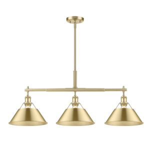 Orwell BCB 3-Light Linear Pendant in Brushed Champagne Bronze