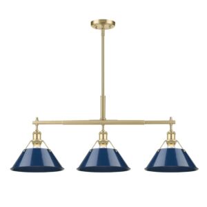 Orwell BCB 3-Light Linear Pendant in Brushed Champagne Bronze