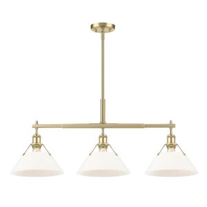 Orwell BCB 3-Light Linear Pendant in Brushed Champagne Bronze