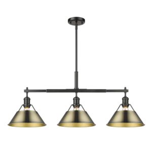 Orwell BLK 3-Light Linear Pendant in Matte Black