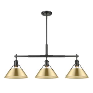 Orwell BLK 3-Light Linear Pendant in Matte Black