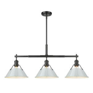 Orwell BLK 3-Light Linear Pendant in Matte Black