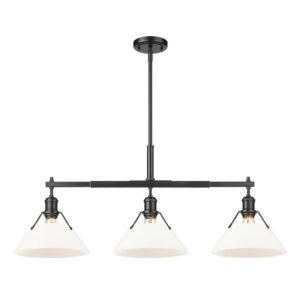 Orwell BLK 3-Light Linear Pendant in Matte Black