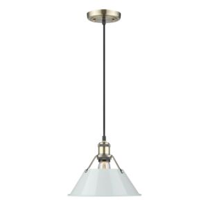 Orwell AB 1-Light Pendant in Aged Brass