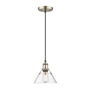 Orwell AB 1-Light Mini Pendant in Aged Brass