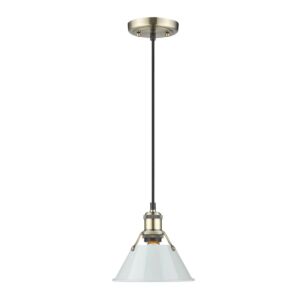 Orwell AB 1-Light Mini Pendant in Aged Brass