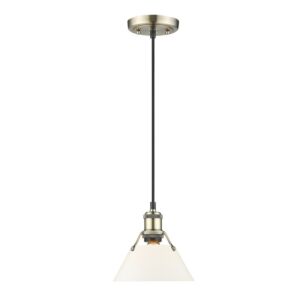 Orwell AB 1-Light Mini Pendant in Aged Brass