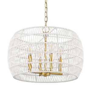 Ellie 4-Light Chandelier in Modern Brushed Gold