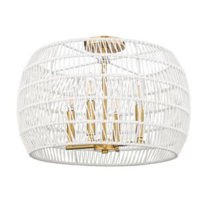 Ellie 4-Light Semi-Flush Mount in Modern Brushed Gold