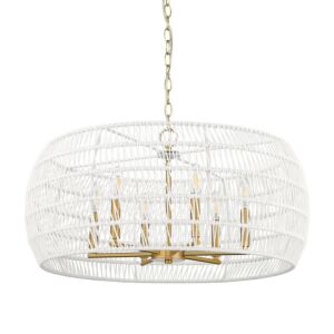 Ellie 6-Light Chandelier in Modern Brushed Gold