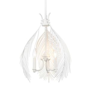 Cay WHT 3-Light Pendant in Matte White