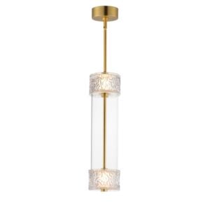 Elysian 2-Light LED Pendant in Natural Aged Brass