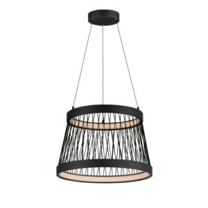 Loom 2-Light LED Pendant in Black