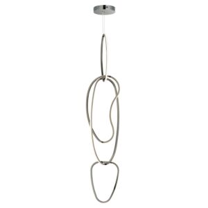 Unity 4-Light LED Pendant in Black Chrome