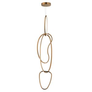 Unity 4-Light LED Pendant in Brushed Champagne